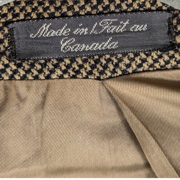 Britches Georgetowne Wool Cashmere Blazer 44R Herringbone Brown Biella Black - Picture 3 of 6